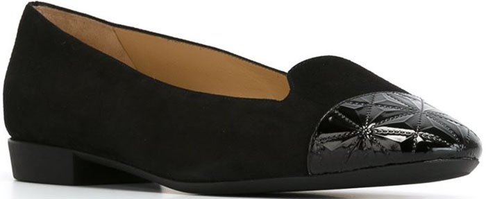 Emporio Armani Quilted Toe Cap Ballerinas