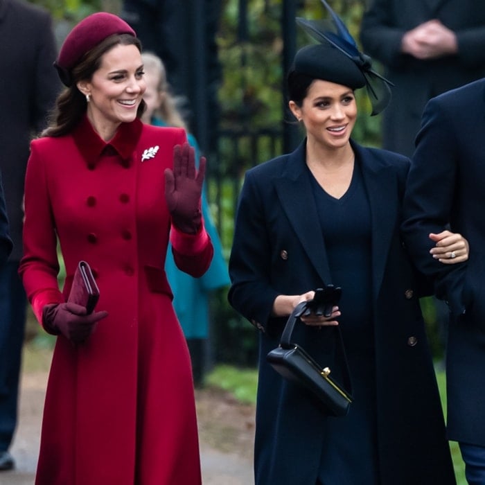 Kate Middleton and Meghan Markle, two of the most followed royals, captivate onlookers with their contrasting but equally chic winter styles during a public appearance