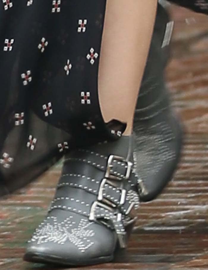 Katharine McPhee's studded Susanna boots from Chloé