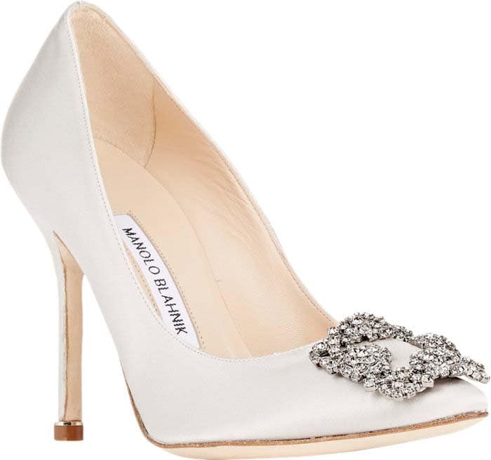 Manolo Blahnik Satin "Hangisi" Pumps