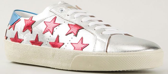 Saint Laurent Star Embroidered Sneakers