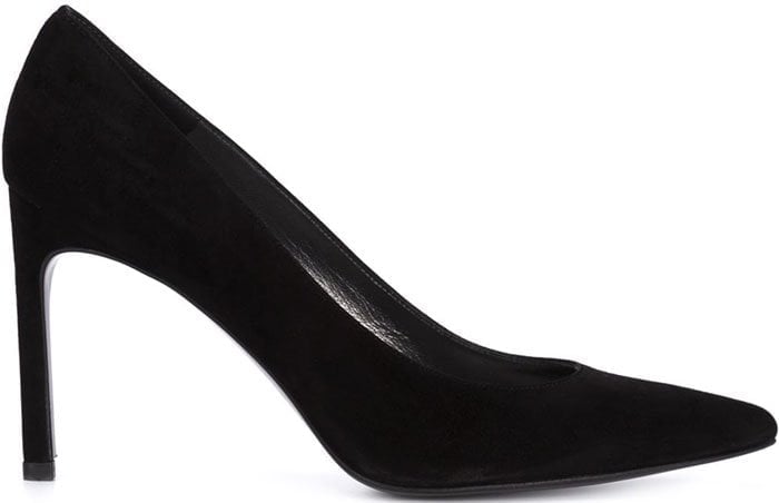 Black Stuart Weitzman "Heist" Suede Pumps