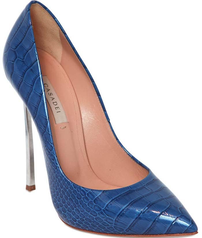 Reptile Blue Casadei "Blade" Pumps