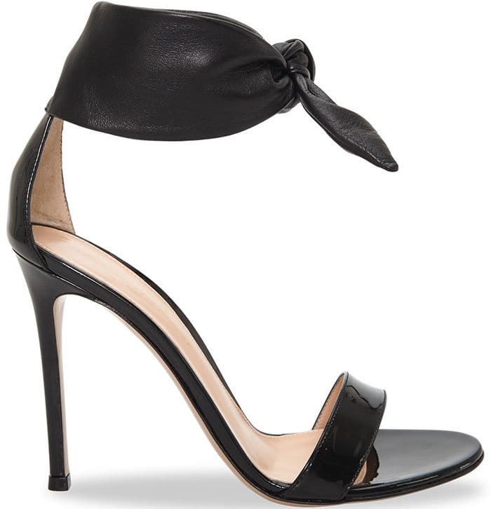 Gianvito Rossi Bandana Black Leather Sandals