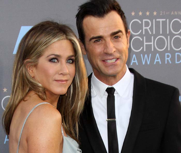 Jennifer Aniston and husband Justin Theroux at the 21st Annual Critics' Choice Awards in Santa Monica on January 17, 2016