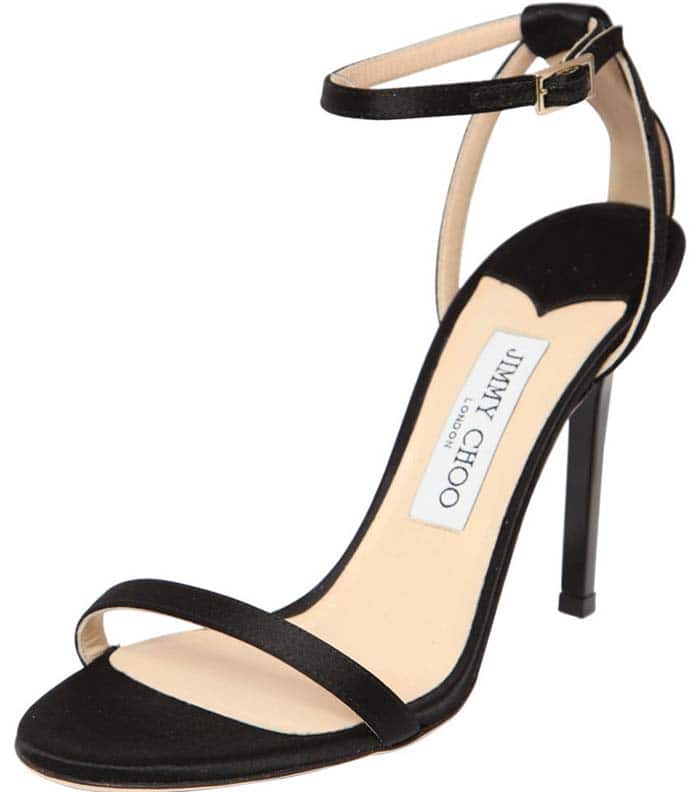 Jimmy Choo 100mm Minny Silk Satin Sandals