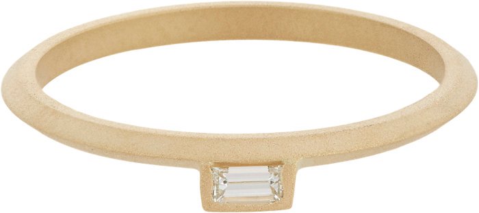 Monique Pean Baguette Diamond Gold Suspension Stacking Band