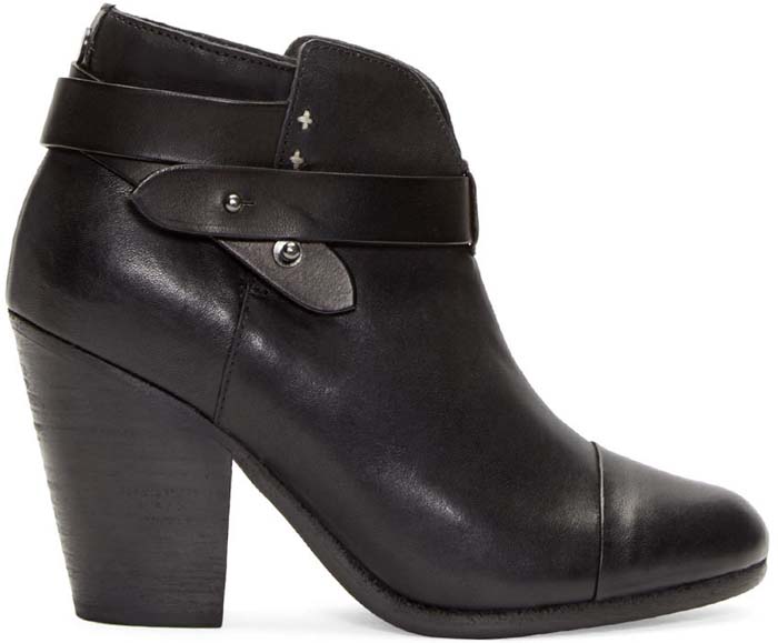 Rag Bone Black Leather "Harrow" Boots