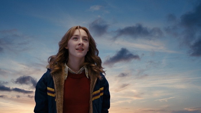 Saoirse Ronan as Susie Salmon in The Lovely Bones, capturing a poignant moment as she looks towards the afterlife
