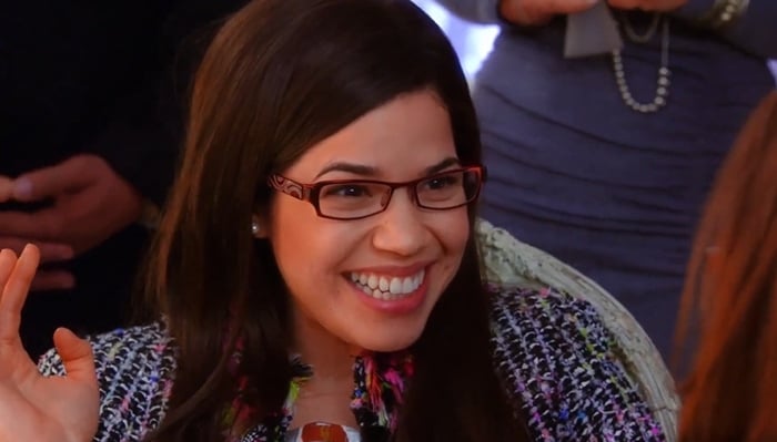 Ugly Betty after having her train-track braces removed