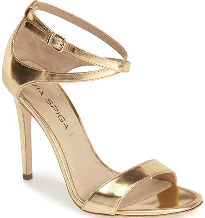 Via Spiga "Tiara" Sandal in Light Gold