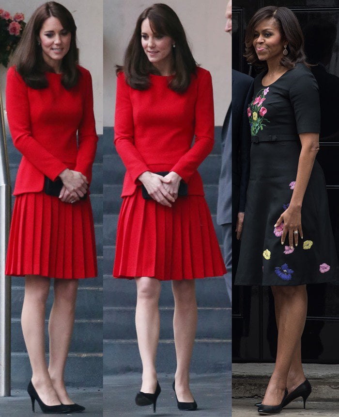 Catherine, Princess of Wales, and Michelle Obama both favor mid-height black pumps—elegant, polished, and perfect for formal events without sacrificing comfort