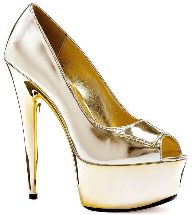 Ellie Shine-609 Peep-Toe Platform Pumps