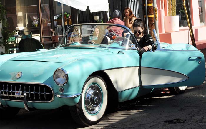 Cruising through Los Angeles, Kendall Jenner confidently takes her sleek new Corvette for a spin