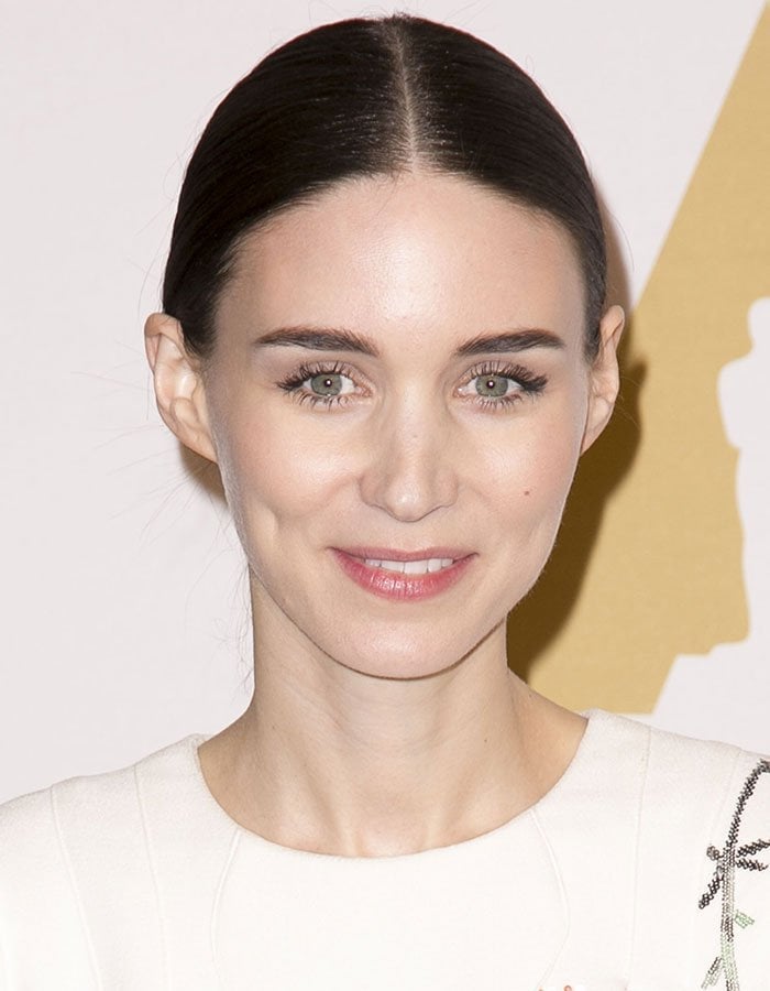 Rooney Mara keeps it minimalistic and chic in a white ensemble at the Oscars Nominees Luncheon