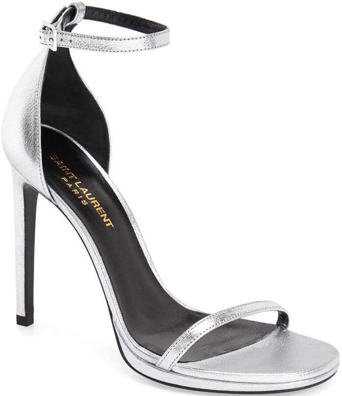 Saint Laurent Jane Sandals Silver