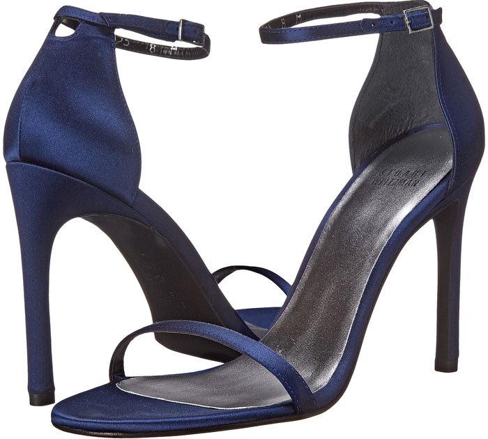 Stuart Weitzman Bridal Evening Collection 'Nudist' in Midnight Satin
