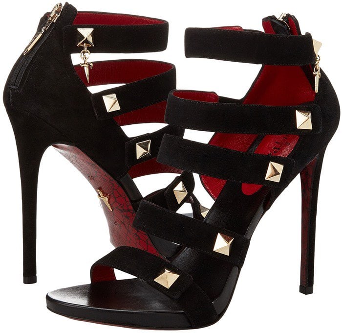 Black Embellished Cesare Paciotti Shoes