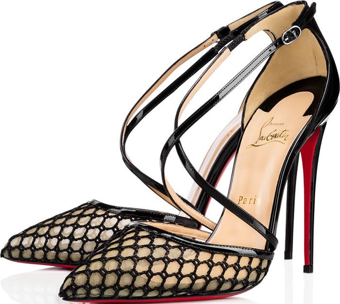 Christian-Louboutin Cross Blake Mesh Pumps