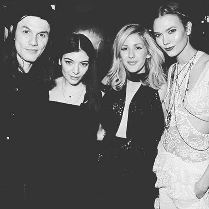 Ellie Goulding hangs out with Lorde, Karlie Kloss, and James Bay at the 2016 BRIT Awards Post Party