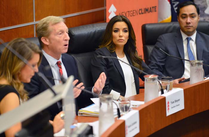 Eva Longoria participates in a NextGen Climate panel