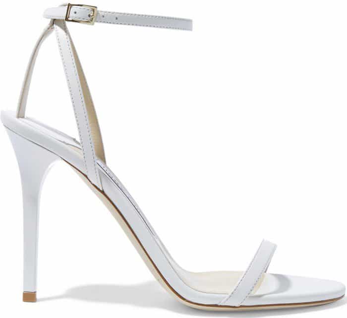 White Leather Jimmy Choo Minny Sandals