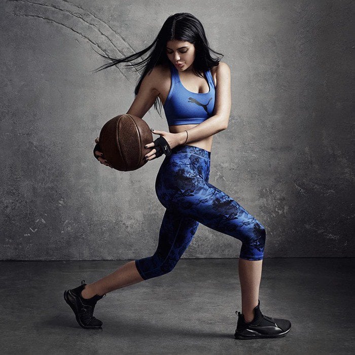 Kylie Jenner modeling the Puma "Fierce" sneakers in the official ad campaign — posted on March 13, 2016