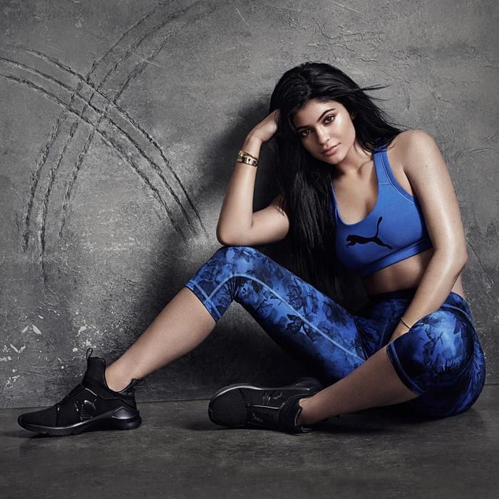 Kylie Jenner's Instagram post of the official ad campaign for the Puma "Fierce" sneakers, which she described as "a lightweight trainer with zero excuses" -- posted on March 14, 2016