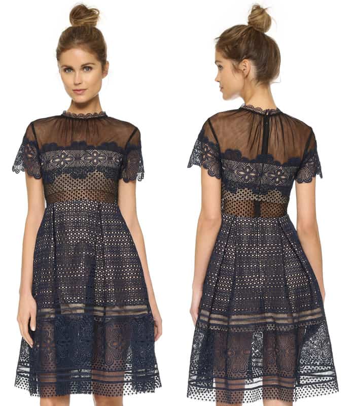 Self-Portrait Felicia Embroidered Dress