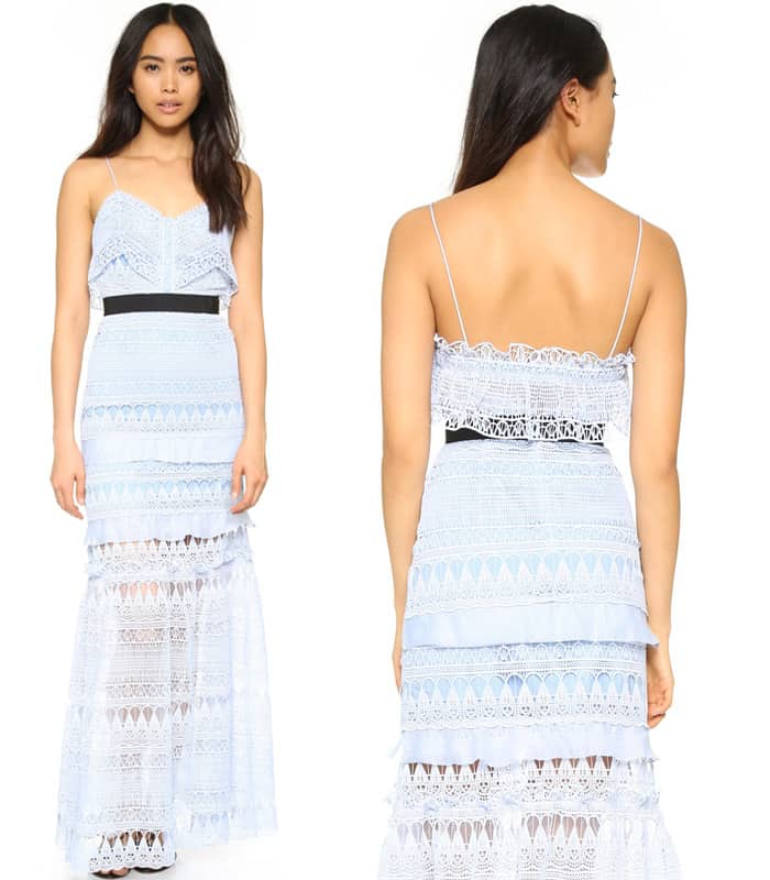 Self-Portrait Teardrop Maxi Dress