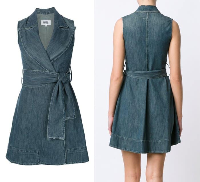 MM6 Maison Margiela Wrap Denim Dress
