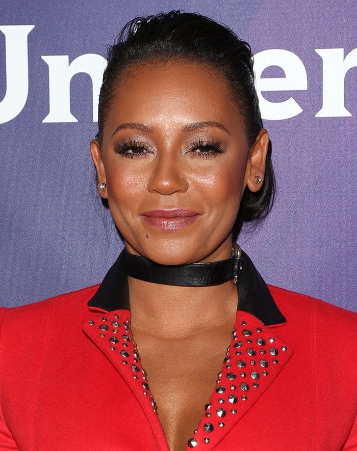 Mel B slicks her hair back at the 2016 NBCUniversal Summer Press Day