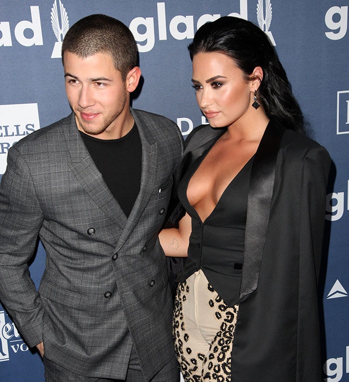 Demi Lovato posed with Nick Jonas ahead of their Future Now Tour