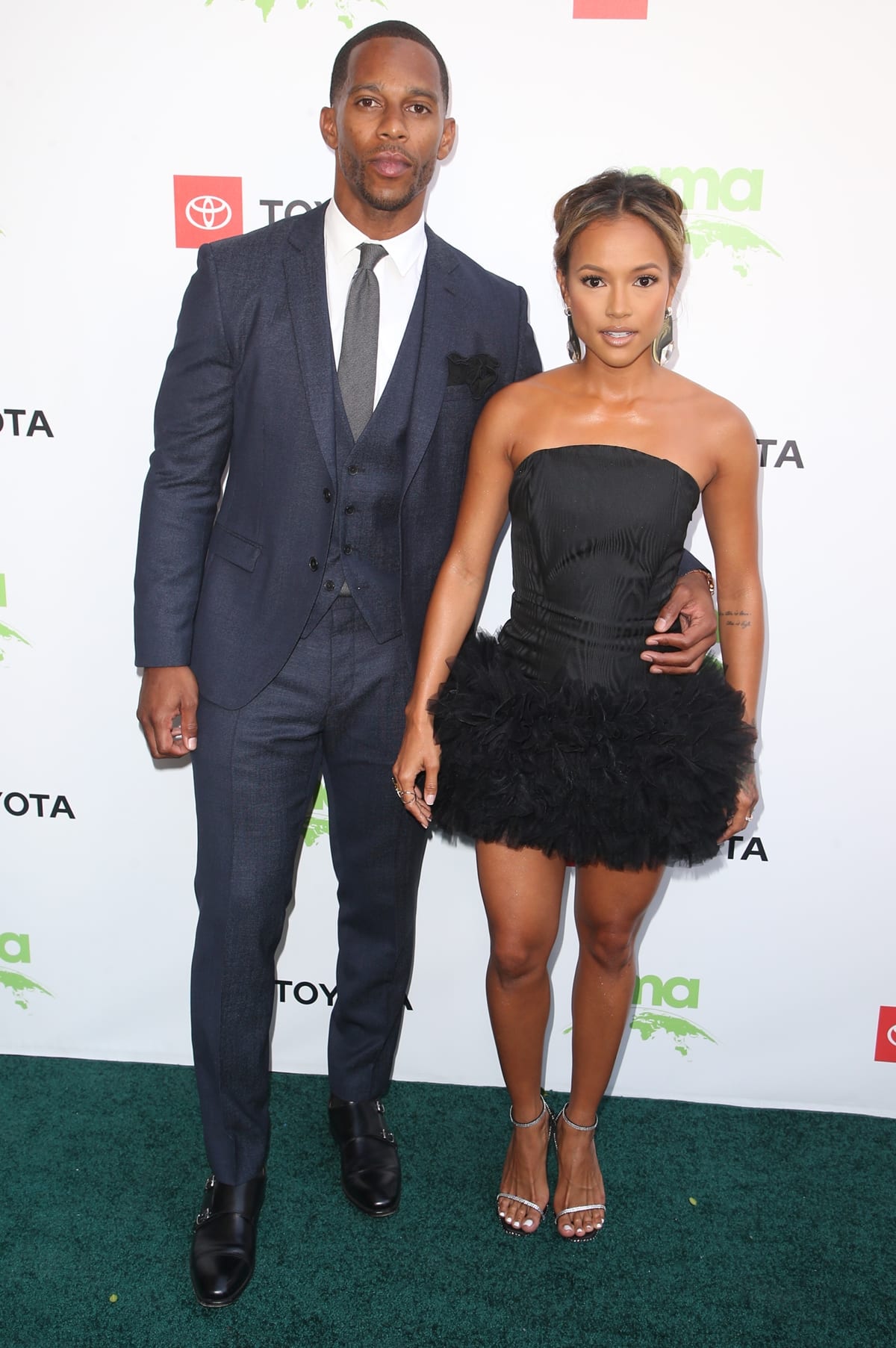 Victor Cruz and Karrueche Tran attend the 29th annual Environmental Media Awards