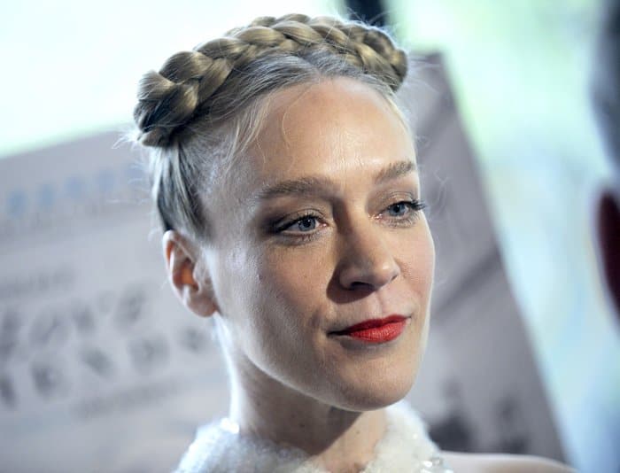 Chloë Sevigny wore her hair in milkmaid braids, courtesy of hairstylist Blake Erik