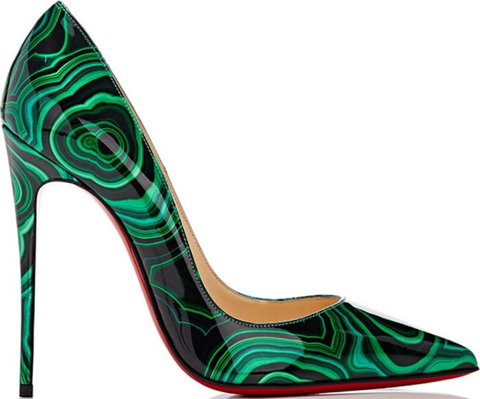 Christian Louboutin So Kate Malachite Print Pumps