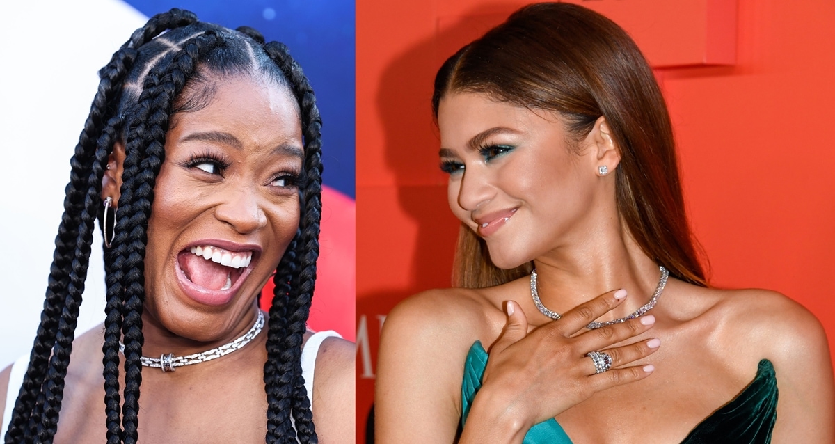 Keke Palmer (left) addresses comparisons to Zendaya (right) as an example of colorism in Hollywood, emphasizing that she shouldn’t be measured against anyone else