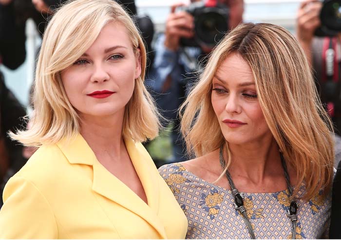 Kirsten Dunst and Vanessa Paradis attend the jury photocall during the 69th annual Cannes Film Festival