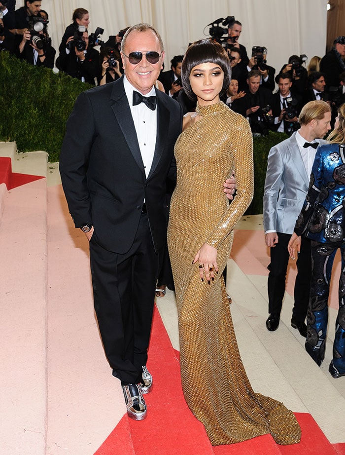 Zendaya and Michael Kors at the Costume Institute Gala 'Manus x Machina: Fashion in the Age of Technology'