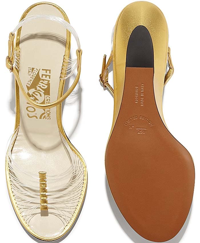 Salvatore Ferragamo Sandalo Invisibile Sandal Wedges