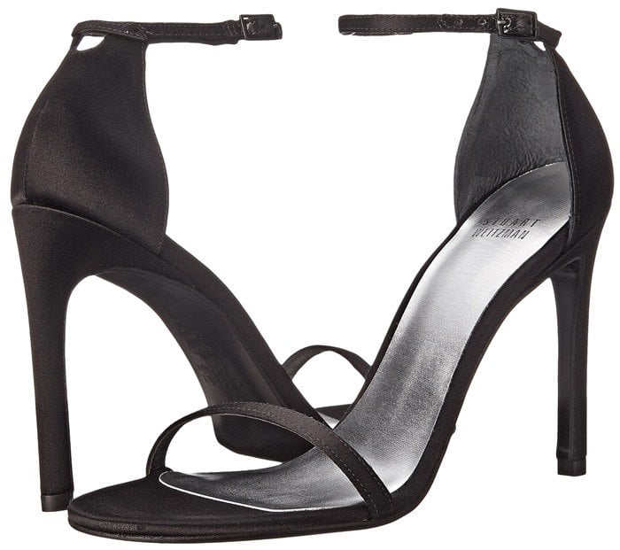 Stuart Weitzman Bridal Evening Collection Nudistsong in Black Satin