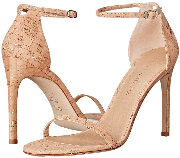 Stuart Weitzman Bridal Evening Collection Nudistsong in Gold Nude Cork