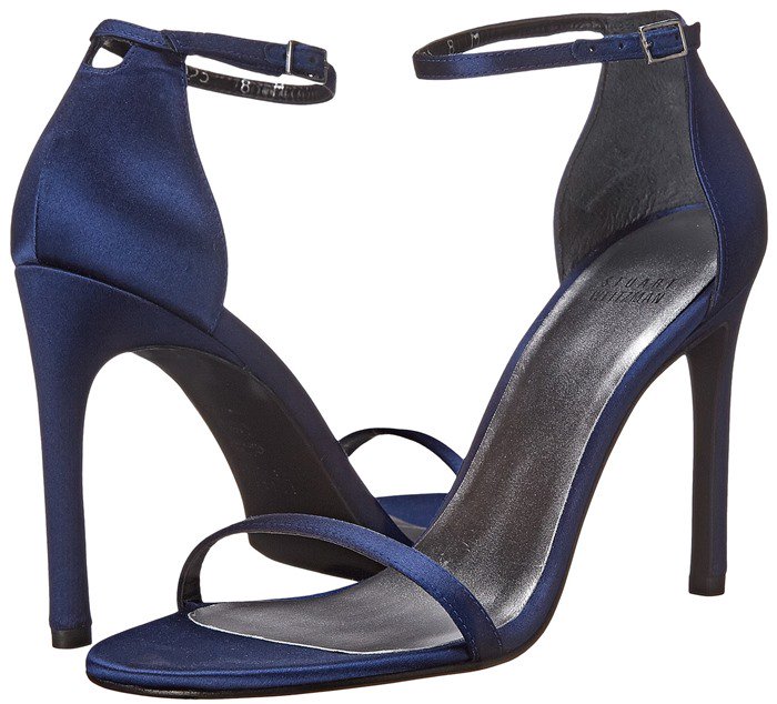 Stuart Weitzman Bridal Evening Collection Nudistsong in Midnight Satin