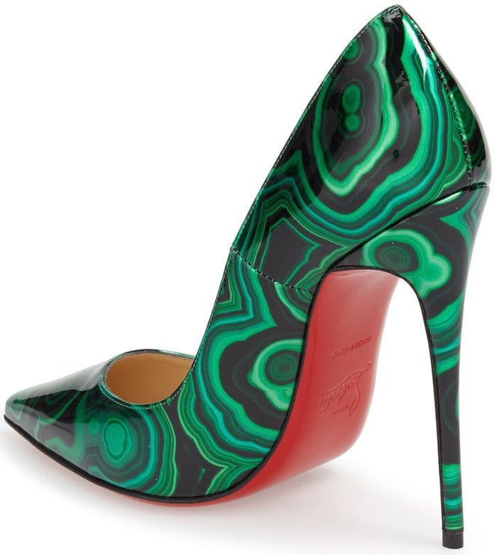 Green Swirled Marble Print Christian Louboutin 'So Kate' Pumps