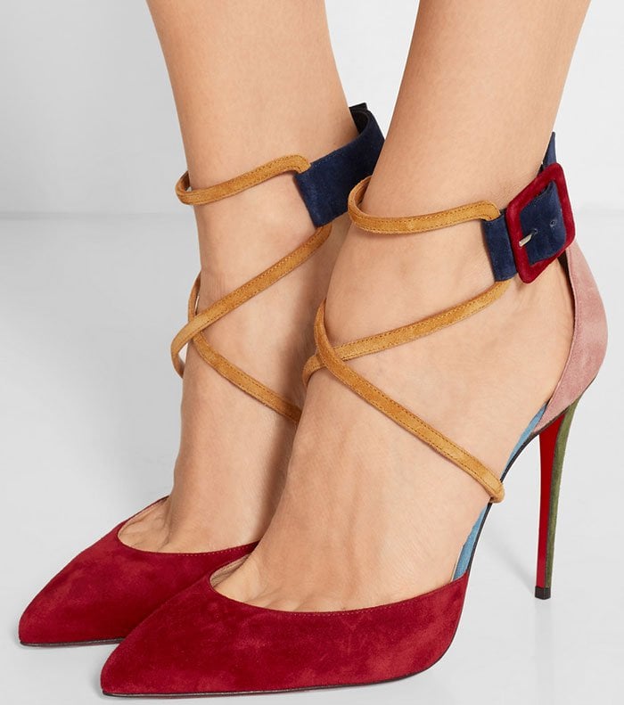 Christian Louboutin Suzanna color block suede pumps