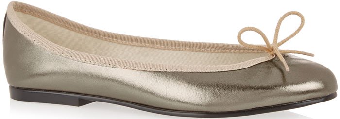 French Sole Metallic "India" Ballet Flats
