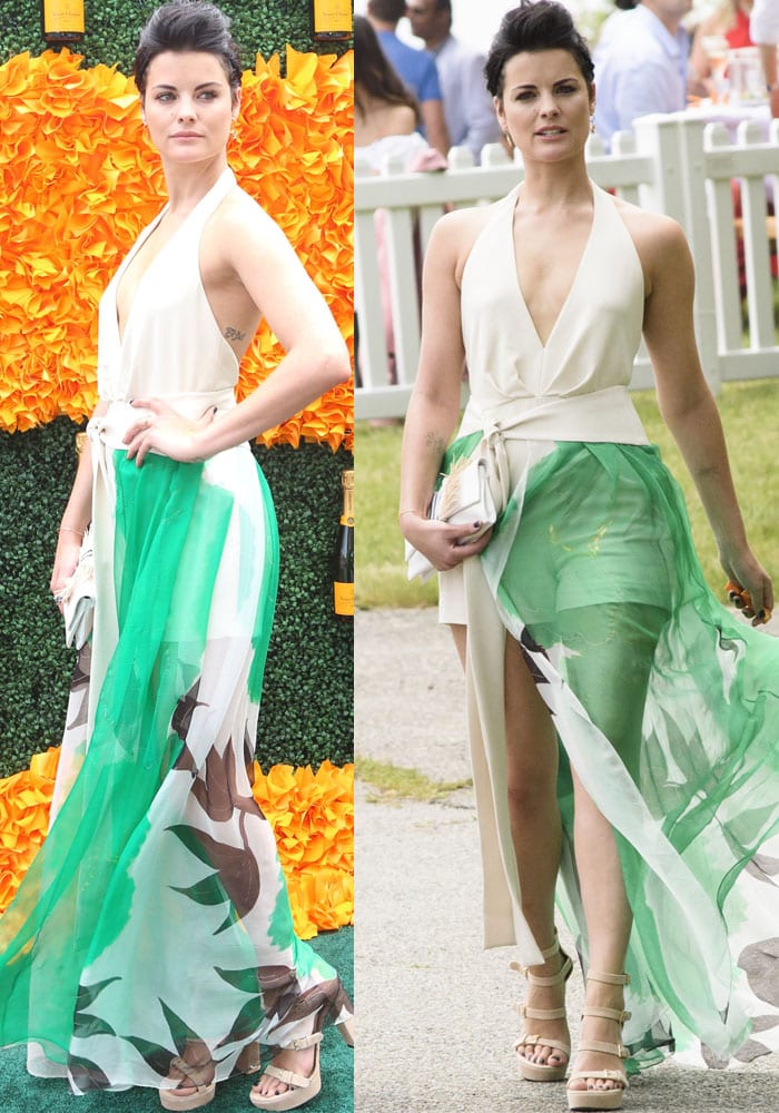 Jaimie Alexander in a romper and skirt combo by Haney at the 9th Annual Veuve Clicquot Polo Match