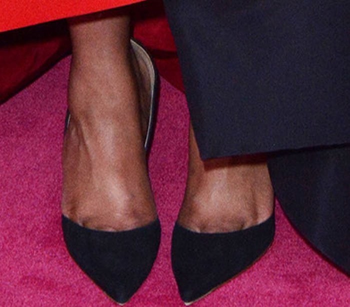 Jennifer Hudson steps out in sleek black Kurt Geiger 'Bond' pumps at the 2016 CFDA Awards