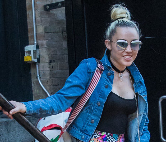 Miley Cyrus and Liam Hemsworth leaving Soho House in New York City where they spent a romantic evening together on June 15, 2016