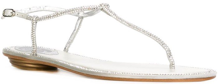 Rene Caovilla embellished T-bar sandal